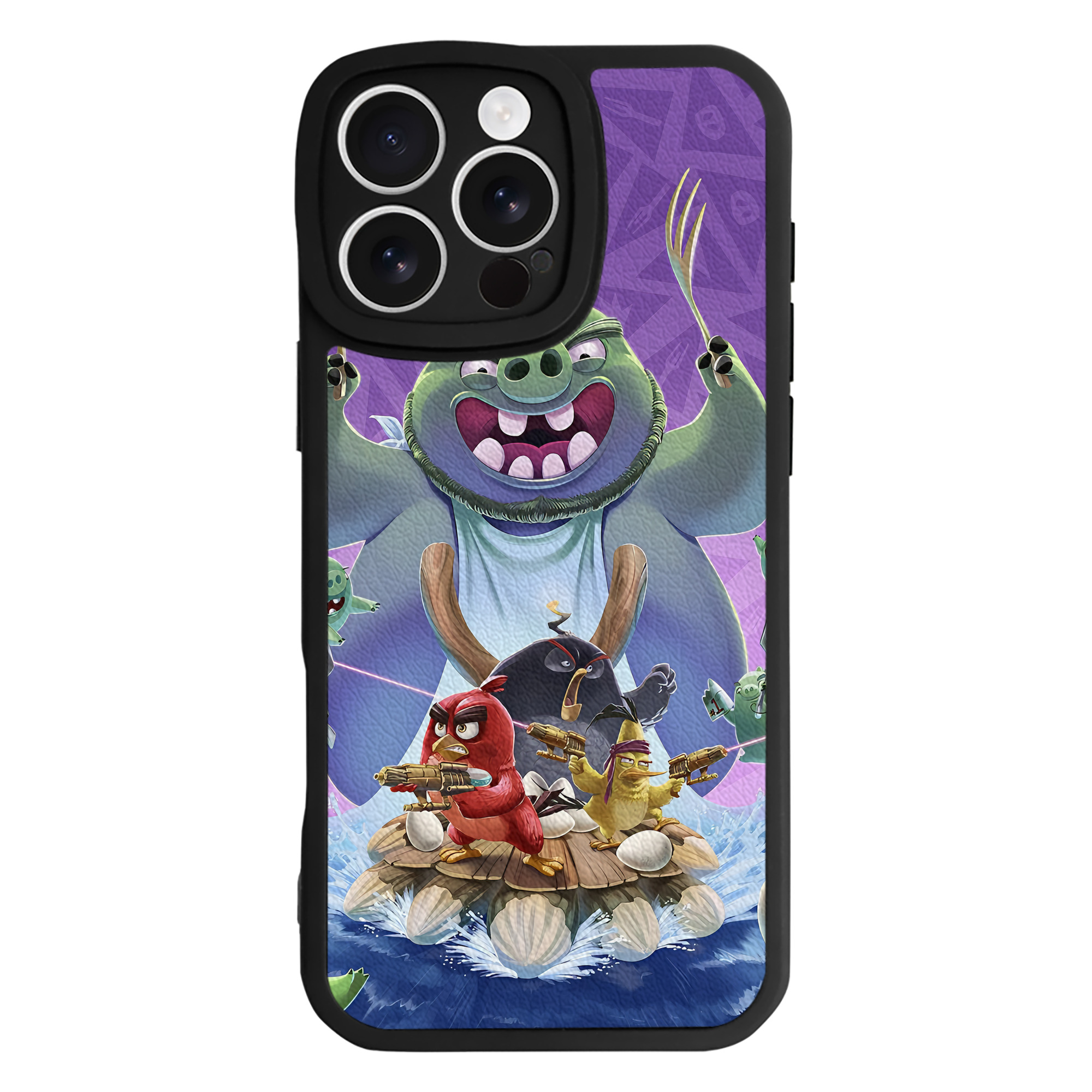 （画像用） Angry Birds アングリーバード 【iPhone 16シリーズ対応】シリコンスマホケース（レザー調） 材質：シリコン